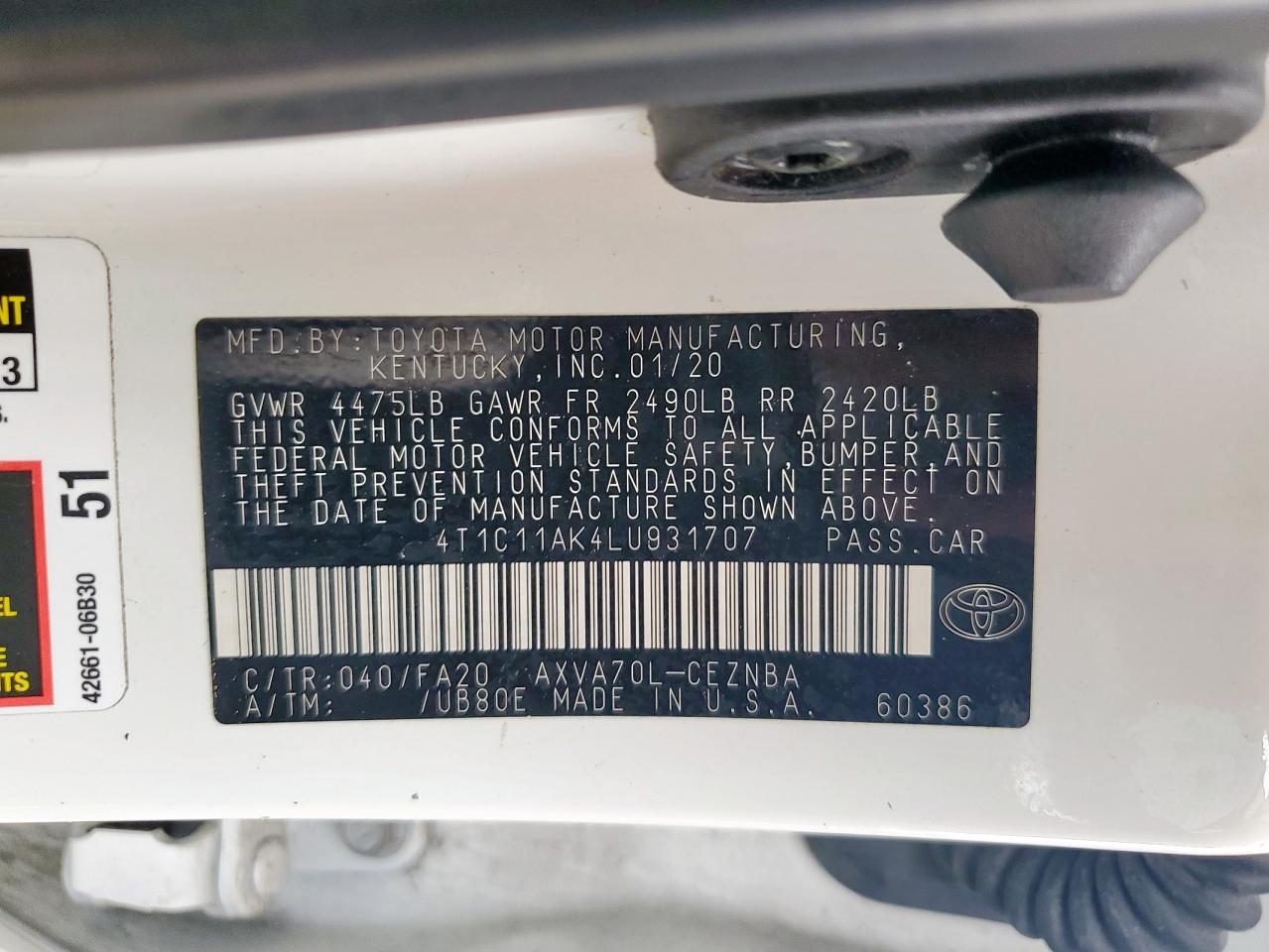 2020 Toyota Camry - Image 13