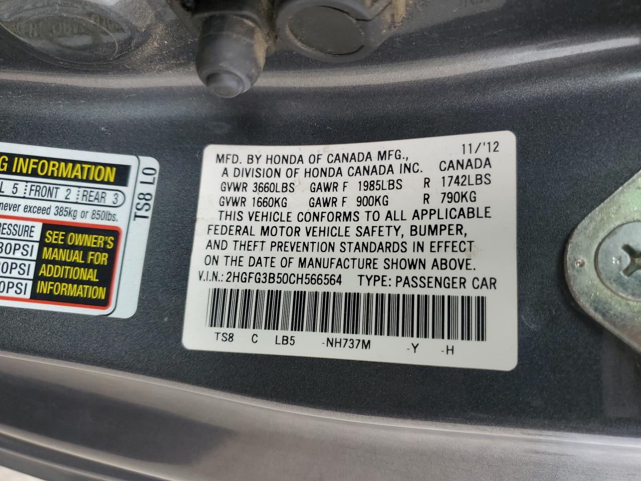 2012 Honda Civic - Image 12