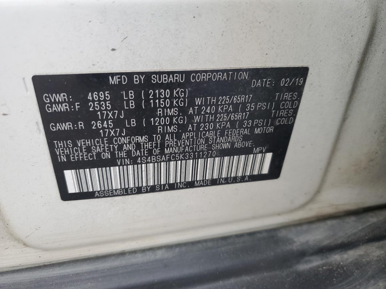 2019 Subaru Outback - Image 13