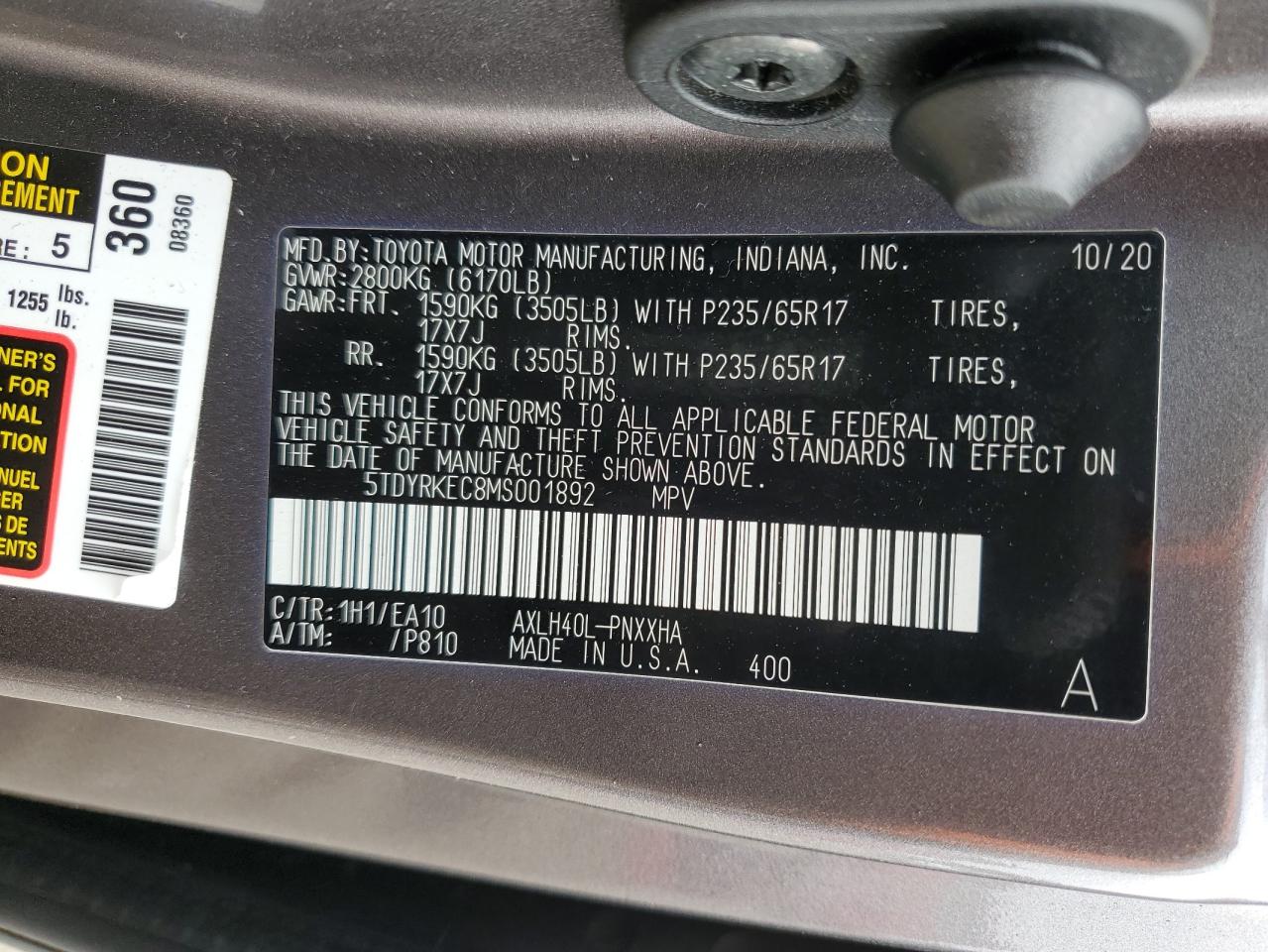 2021 Toyota Sienna - Image 13