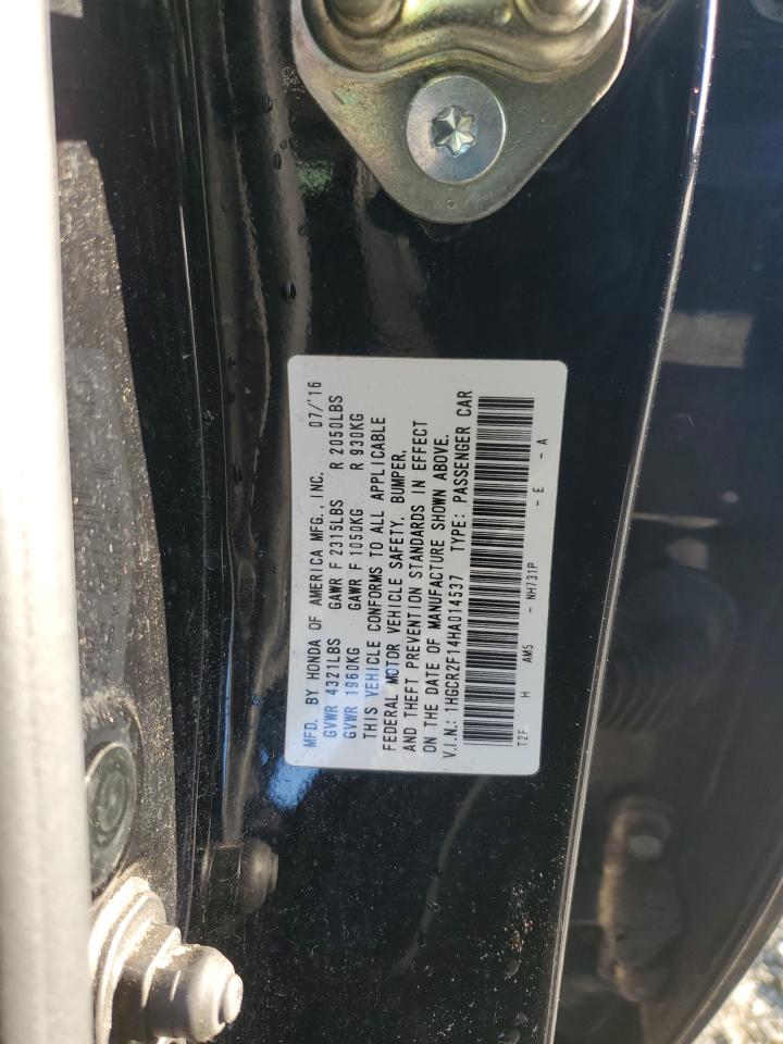 VIN: 1HGCR2F14HA014537 2017 HONDA ACCORD