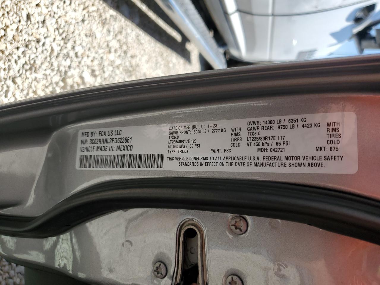2023 Ram 3500 Longhorn VIN: 3C63RRNL2PG623661 Lot: 50563935