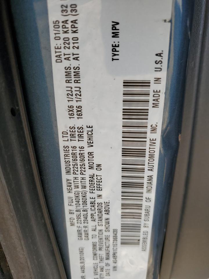 2005 Subaru Legacy Outback 2.5I VIN: 4S4BP61C157368438 Lot: 50356775