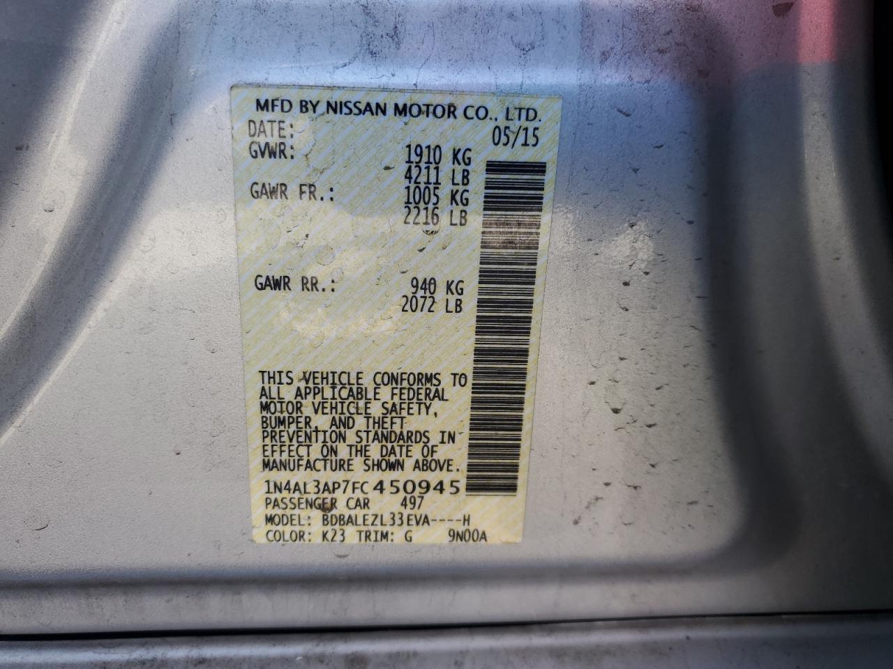 2015 Nissan Altima - Image 12