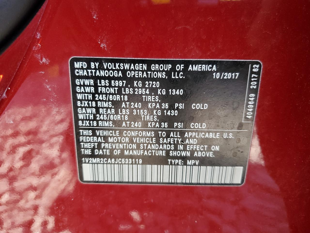 2018 Volkswagen Atlas - Image 13