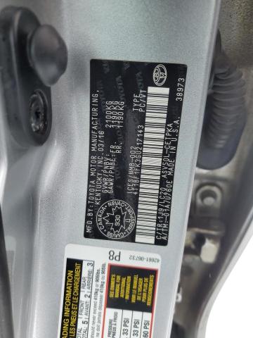 2016 TOYOTA CAMRY LE  