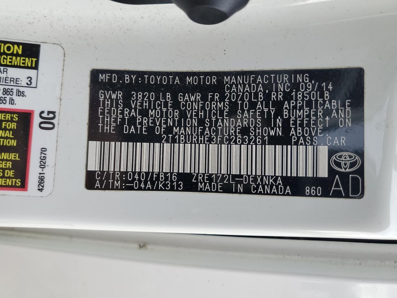 2015 Toyota Corolla - Image 14