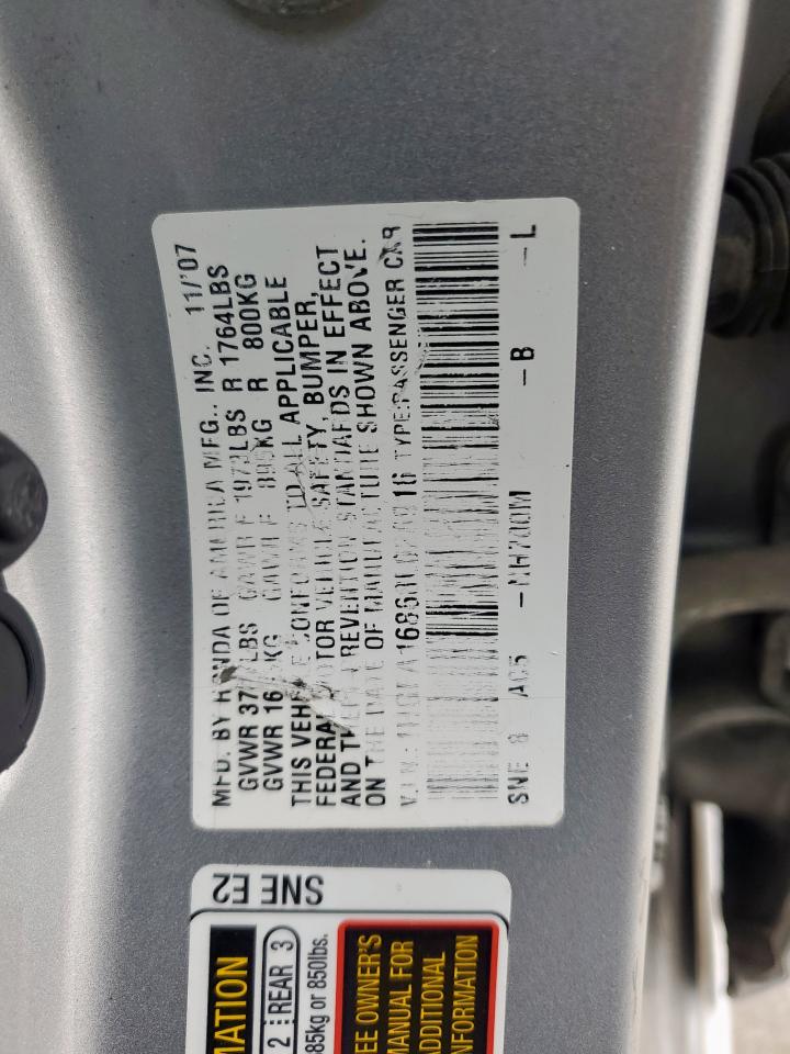 2008 Honda Civic Ex VIN: 1HGFA16868L026916 Lot: 47785865