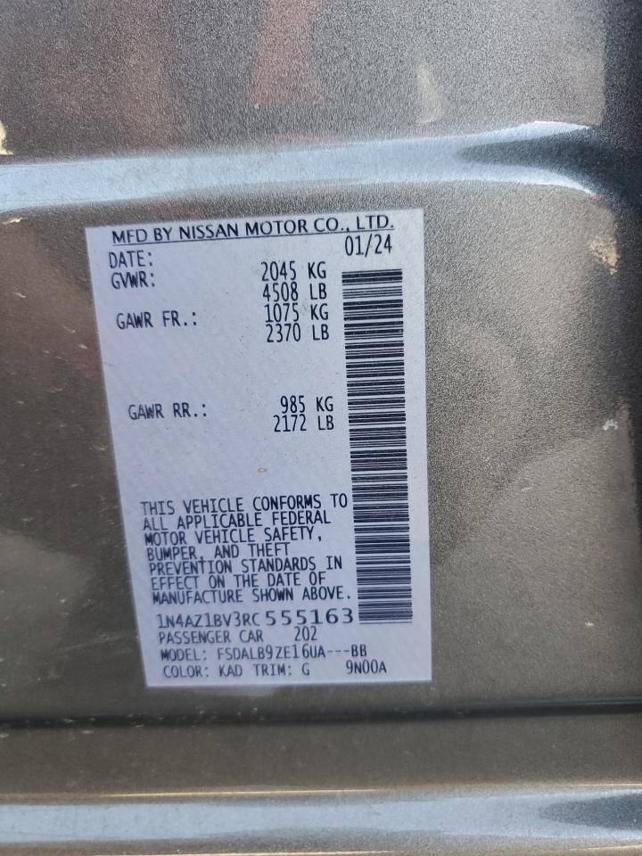 2024 Nissan Leaf S VIN: 1N4AZ1BV3RC555163 Lot: 48190855