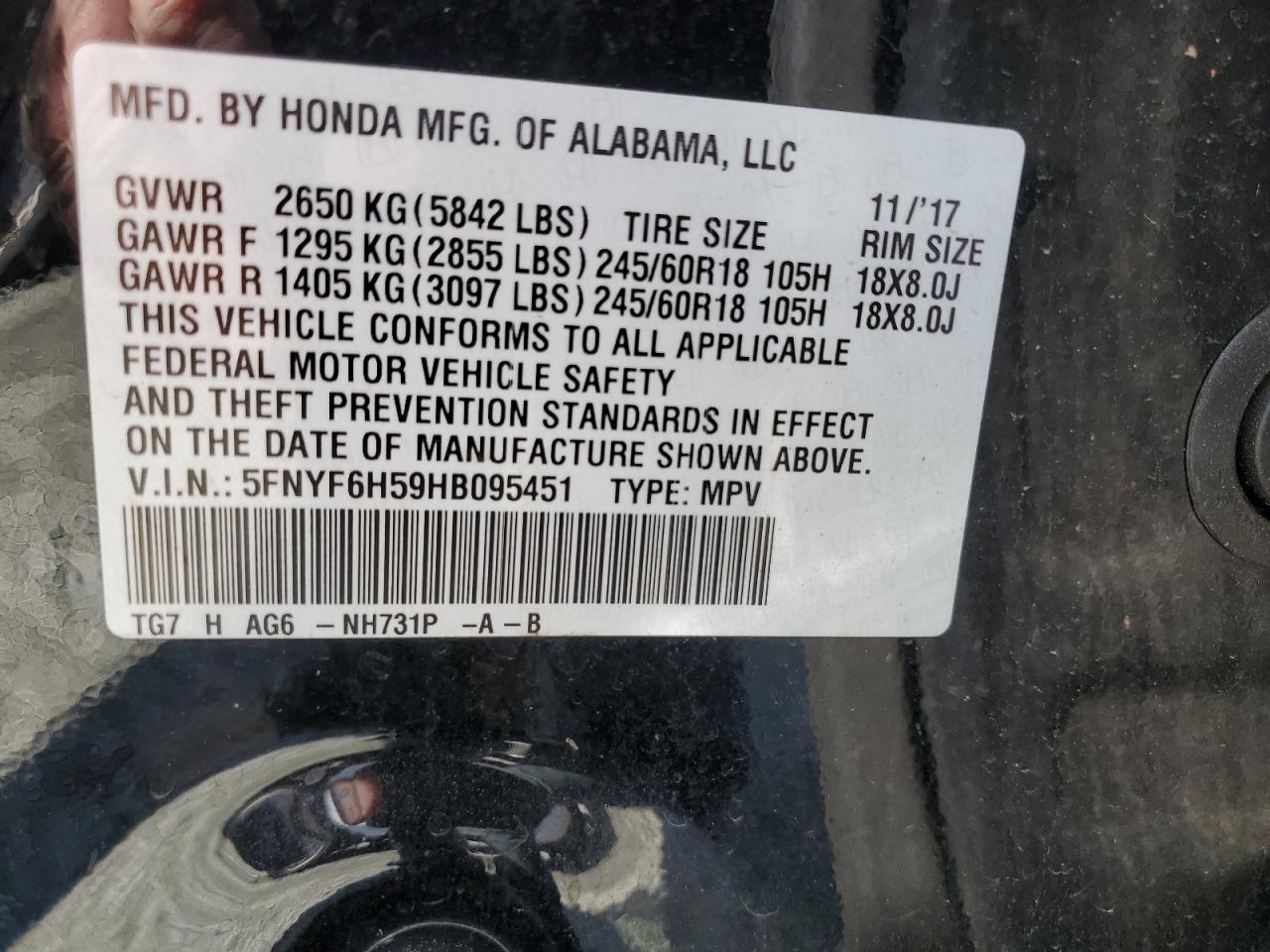 2017 Honda Pilot - Image 13
