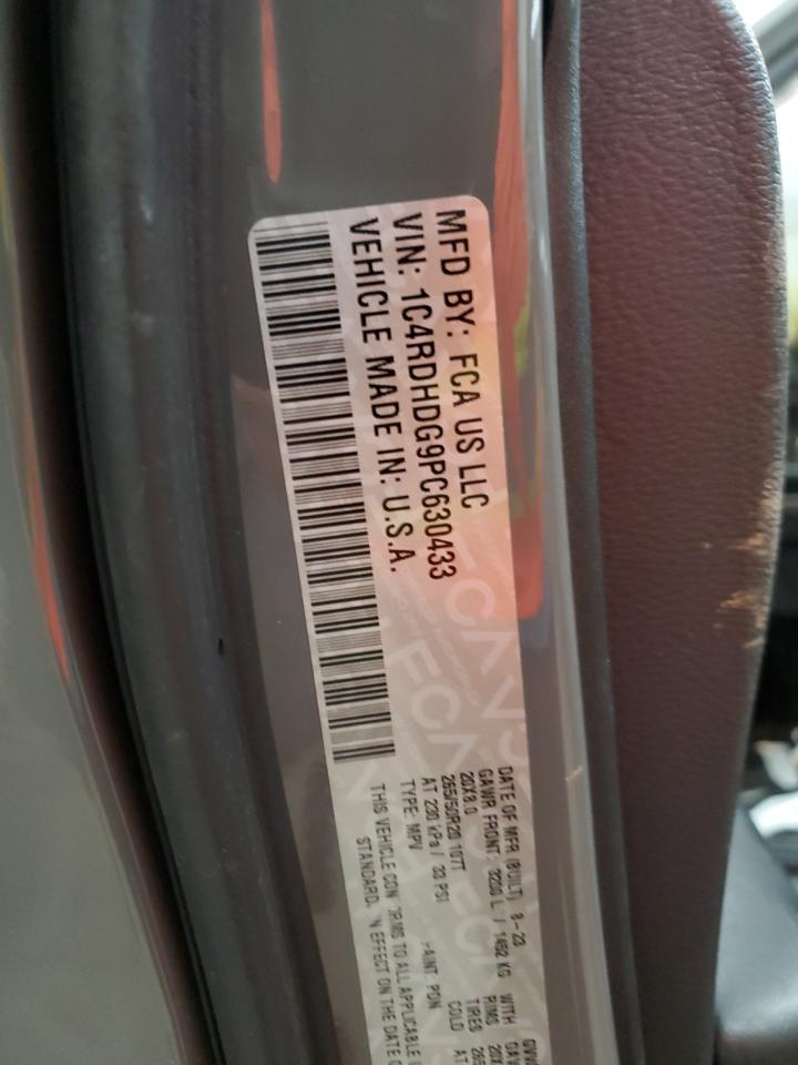 2023 Dodge Durango Gt VIN: 1C4RDHDG9PC630433 Lot: 50234855