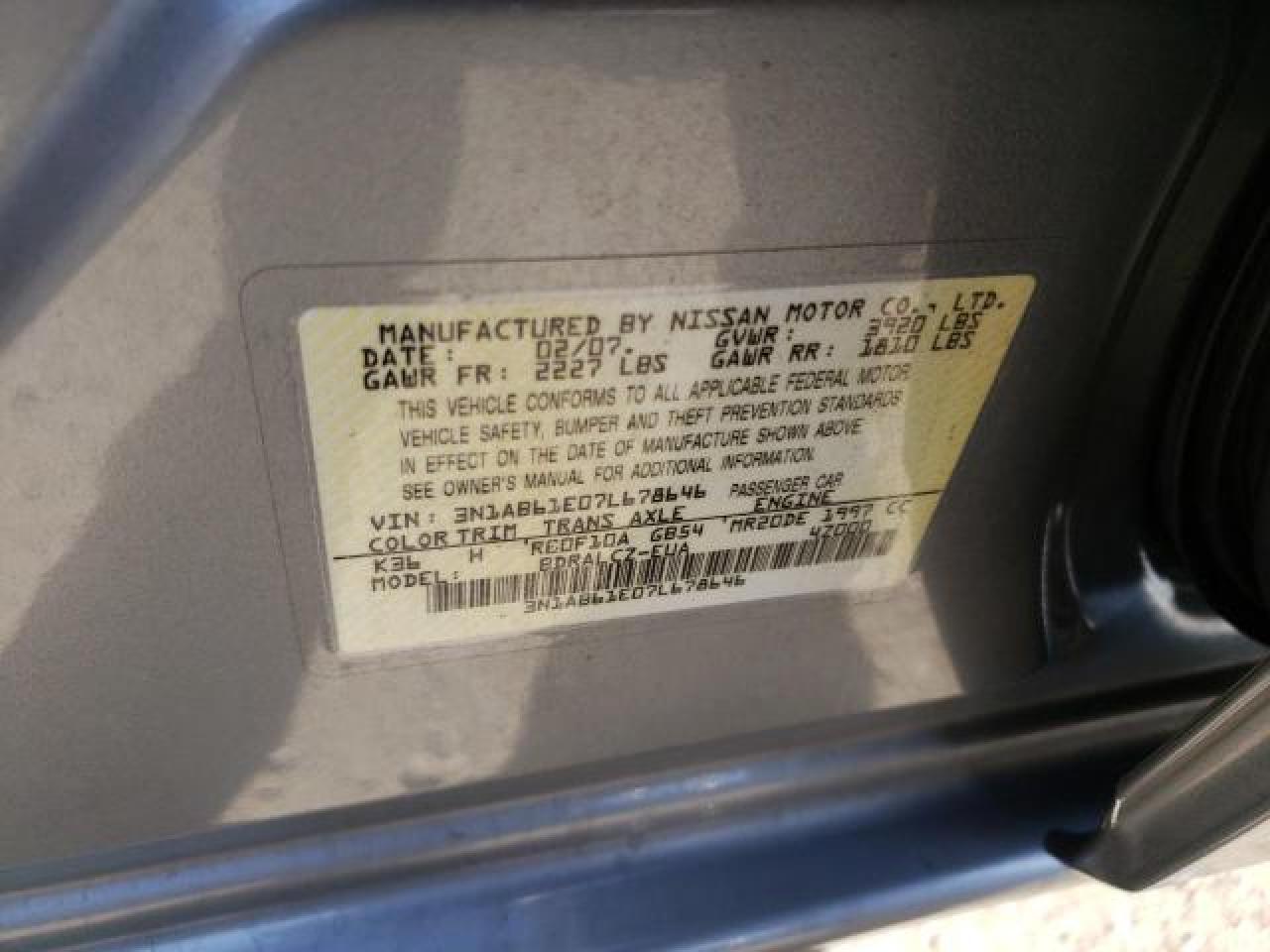 2007 Nissan Sentra - Image 12