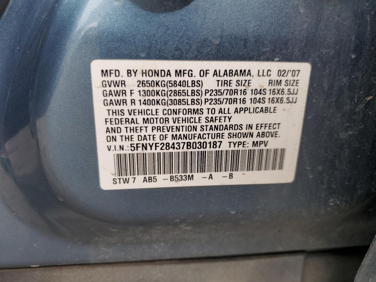 2007 Honda Pilot - Image 13