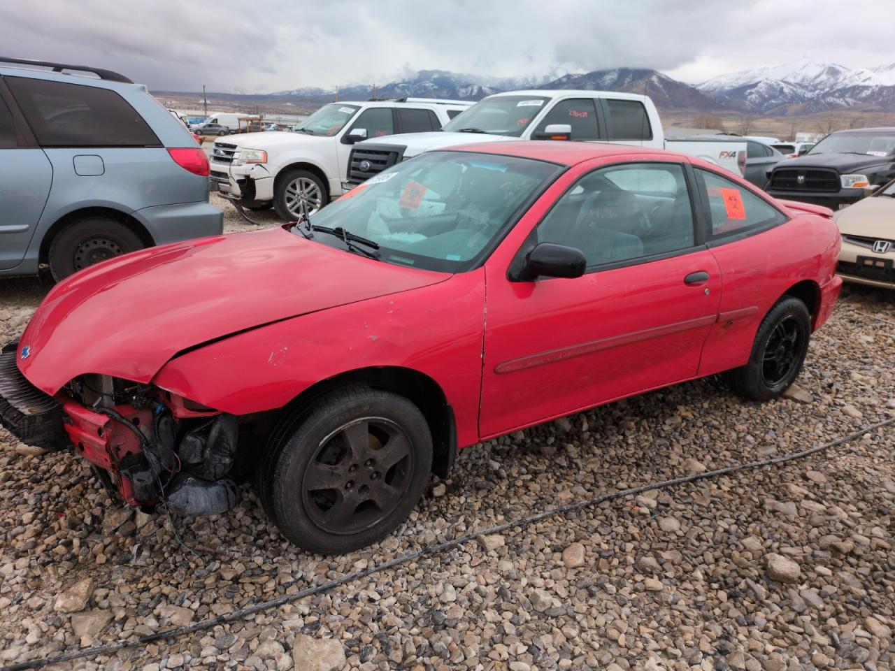 2002 CHEVROLET CAVALIER RED VIN: 1G1JS124127334710