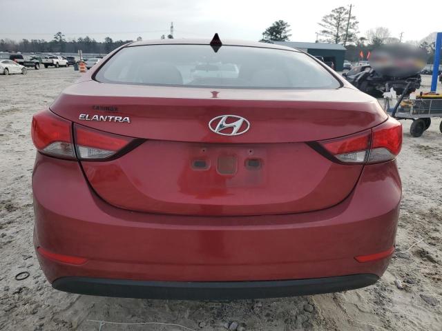Sedans HYUNDAI ELANTRA 2016 Red