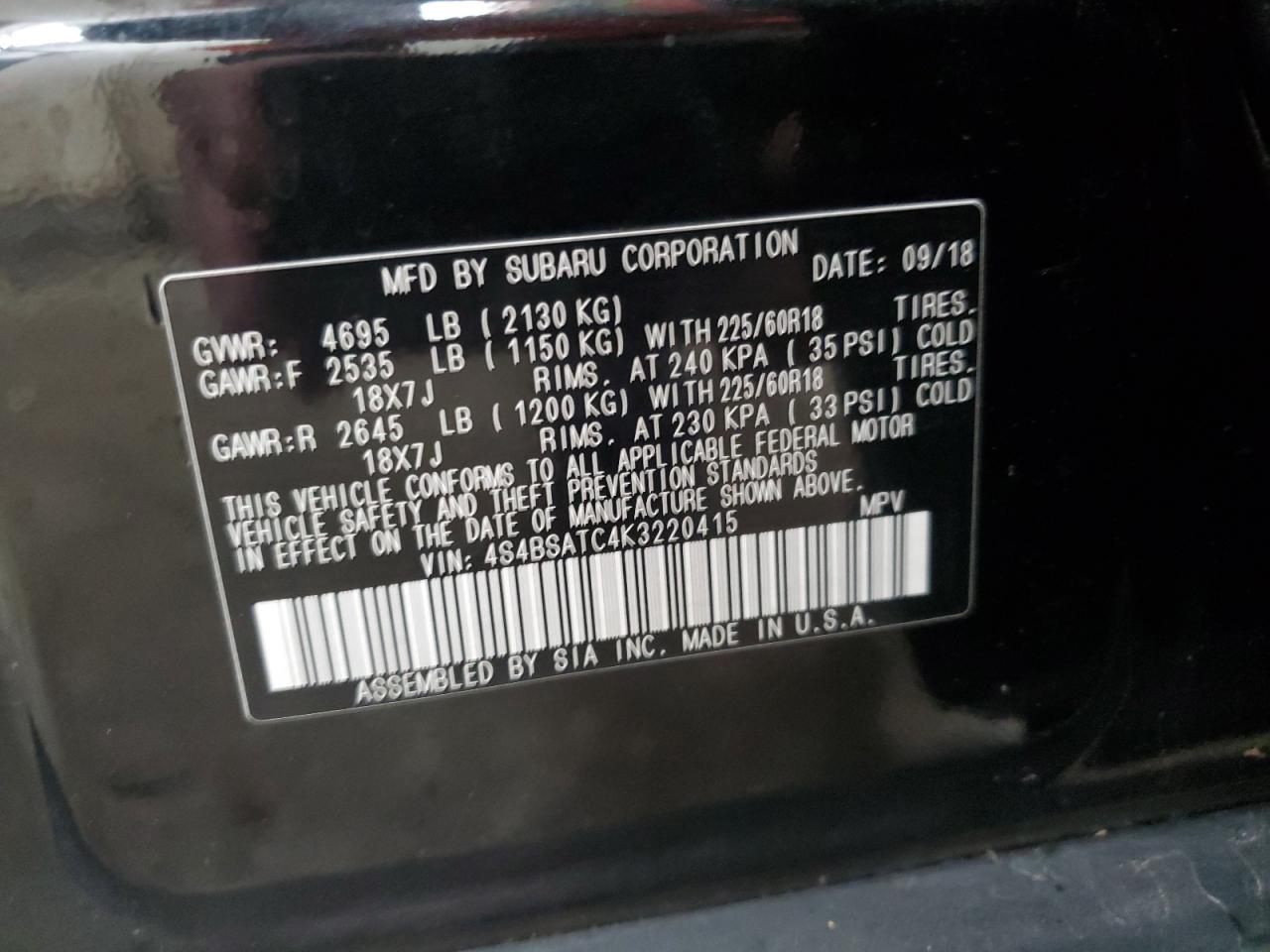 2019 Subaru Outback - Image 14