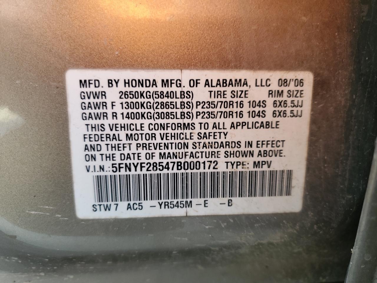2007 Honda Pilot - Image 13