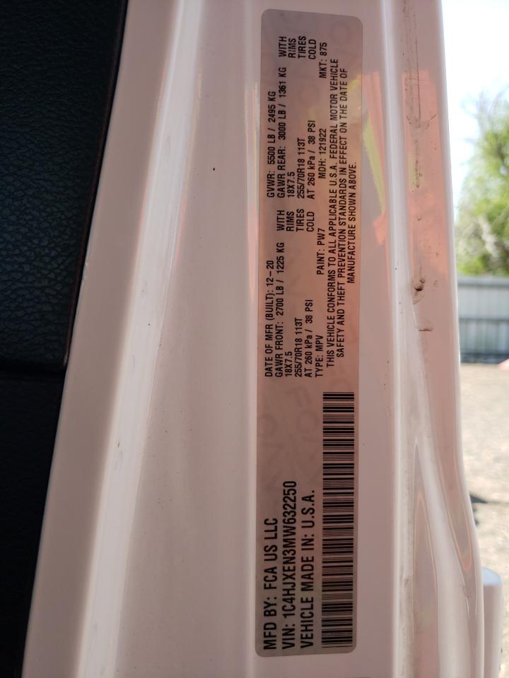 2021 Jeep Wrangler Unlimited Sahara VIN: 1C4HJXEN3MW632250 Lot: 49153245