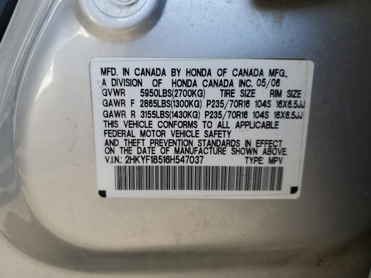 2006 Honda Pilot - Image 14