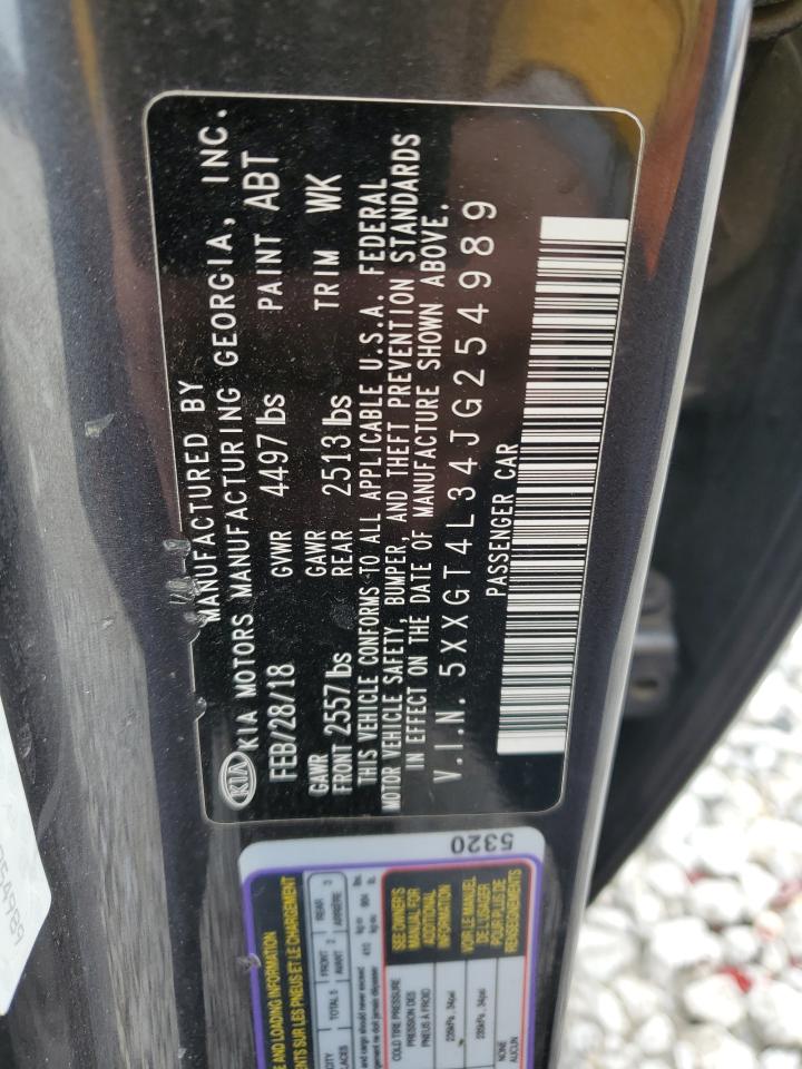 2018 Kia Optima Lx VIN: 5XXGT4L34JG254989 Lot: 49398575