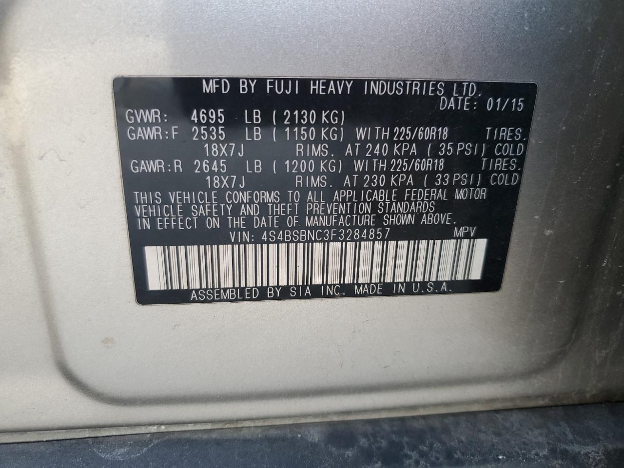 2015 Subaru Outback - Image 13