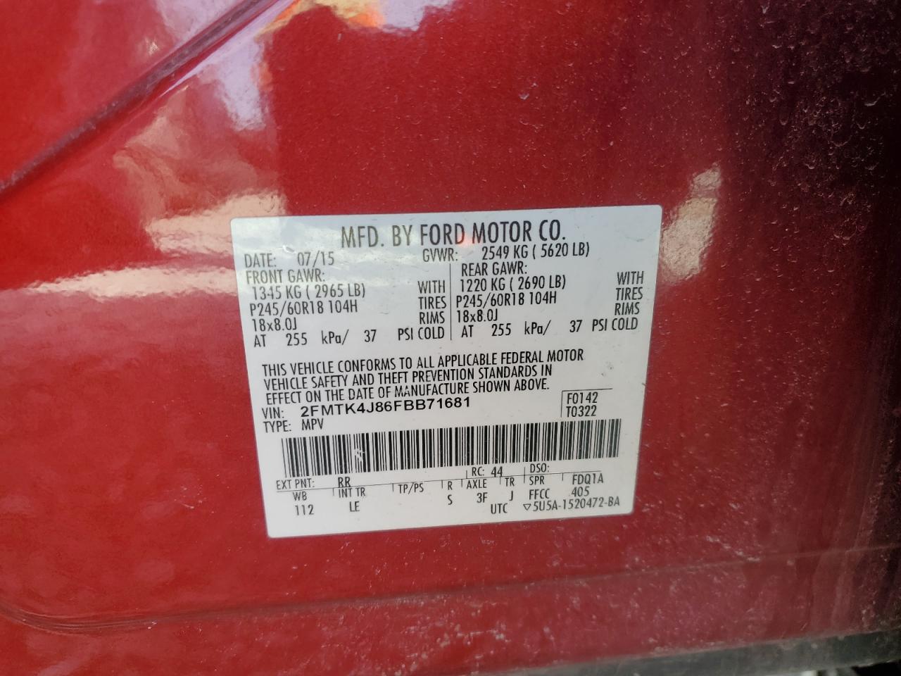 2015 Ford Edge - Image 14