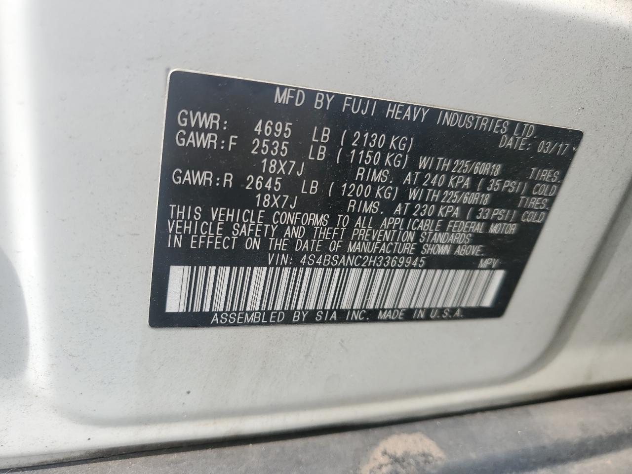2017 Subaru Outback - Image 12