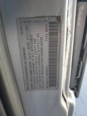 2002 VOLKSWAGEN EUROVAN GLS  