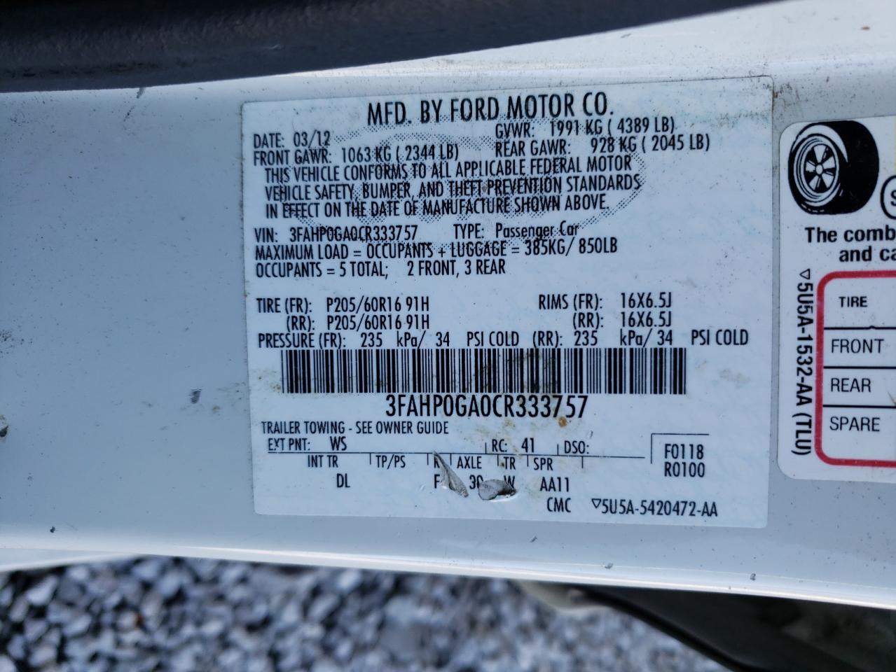 2012 Ford Fusion - Image 15