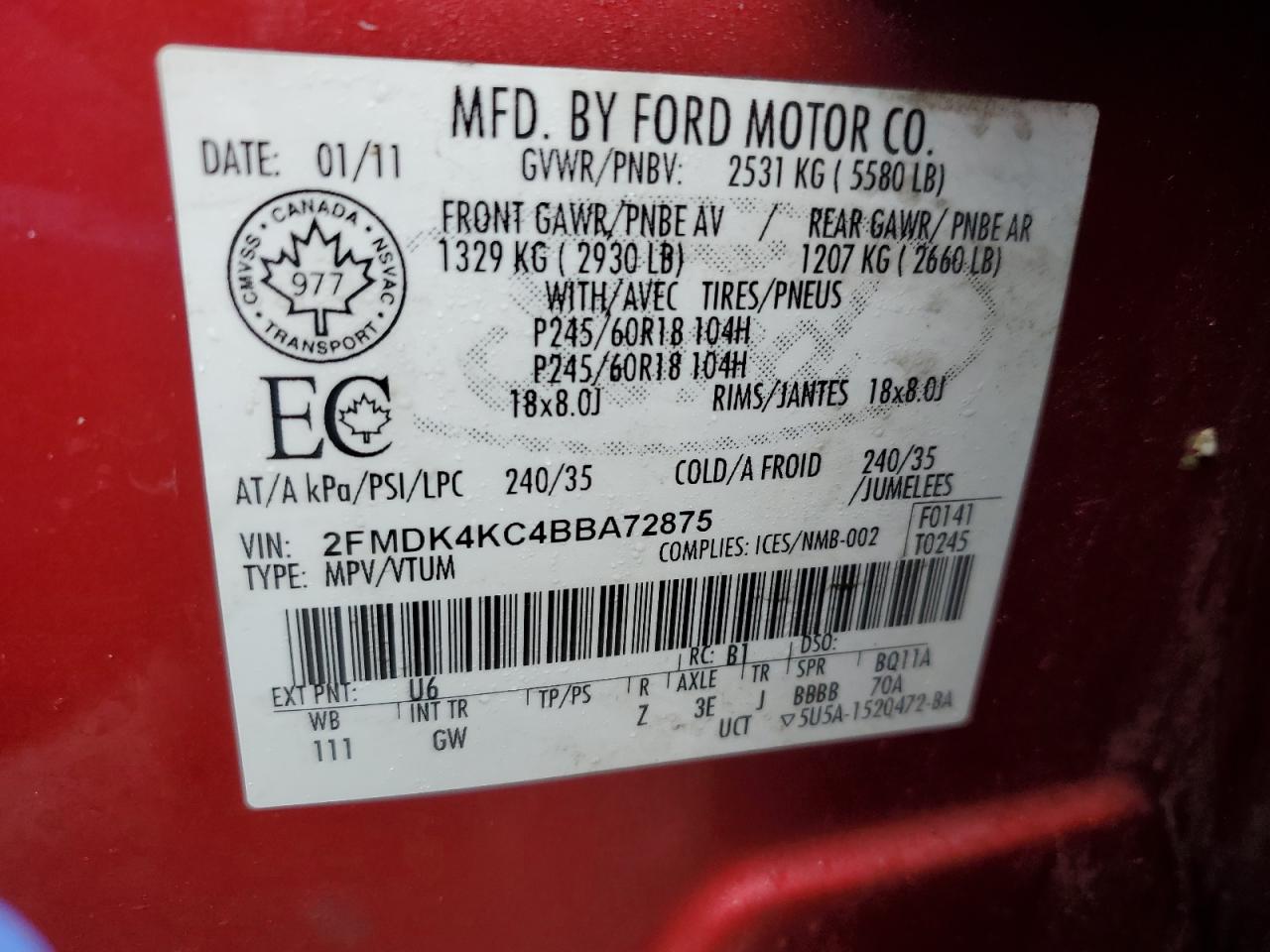 2011 Ford Edge - Image 13