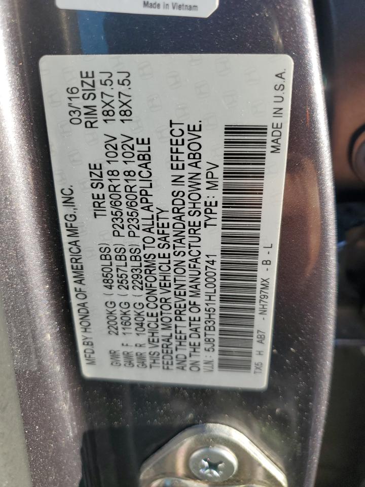 2017 Acura Rdx Technology VIN: 5J8TB3H51HL000741 Lot: 50411745