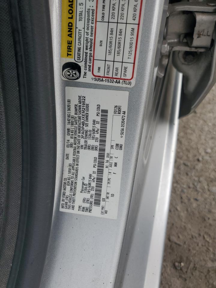 2014 Ford Fiesta Se VIN: 3FADP4BJXEM219522 Lot: 51295165