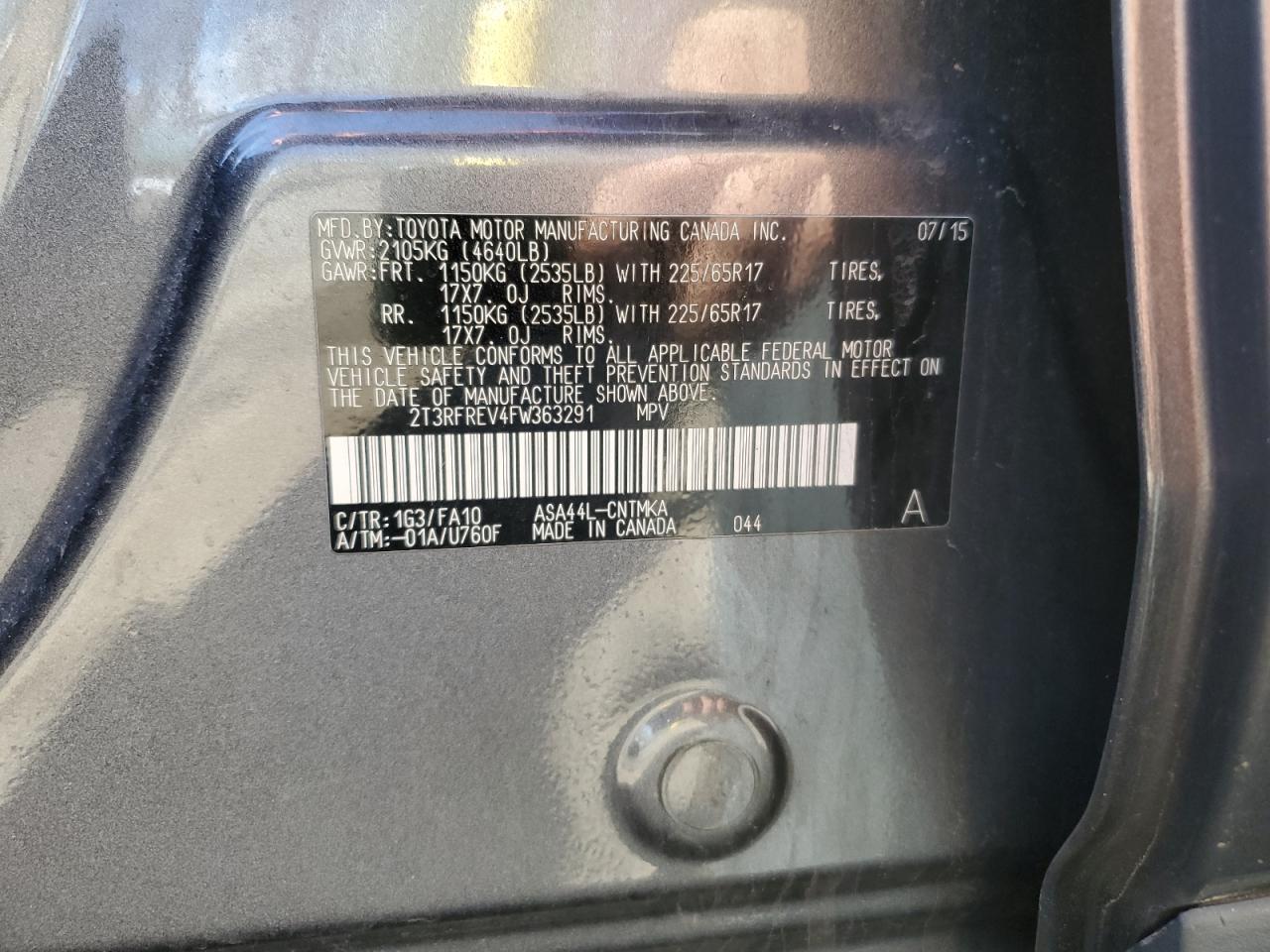 2015 Toyota RAV 4 - Image 15