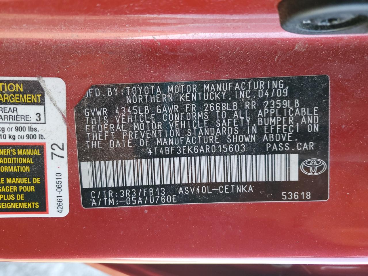 2010 Toyota Camry - Image 12