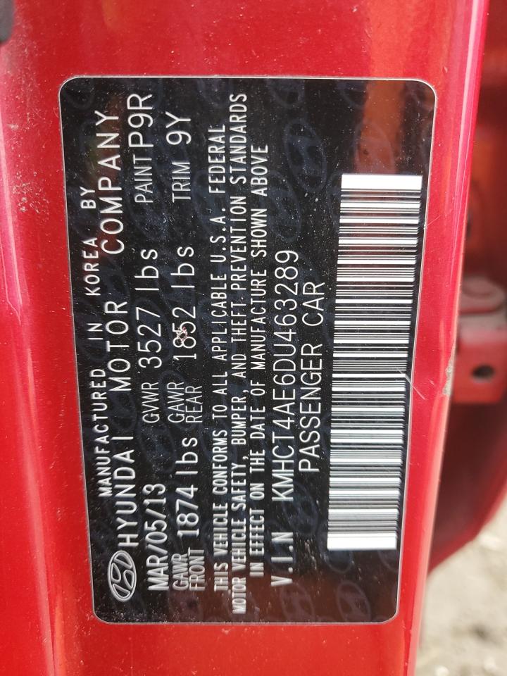 2013 Hyundai Accent Gls VIN: KMHCT4AE6DU463289 Lot: 49876525