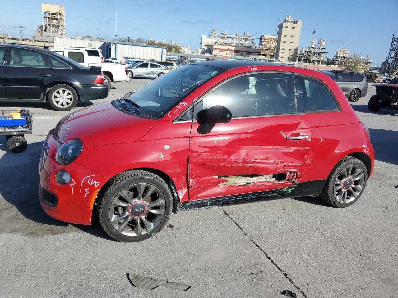 2017 Fiat 500 Pop de vânzare în New Orleans, LA - Side