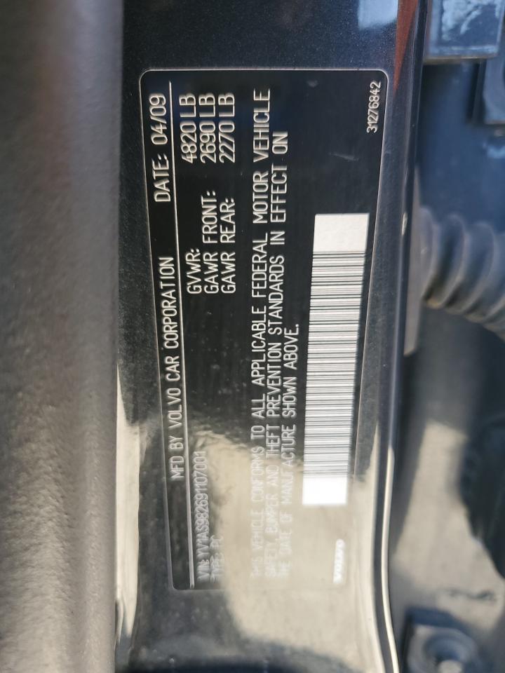 2009 Volvo S80 3.2 VIN: YV1AS982691107001 Lot: 50622615