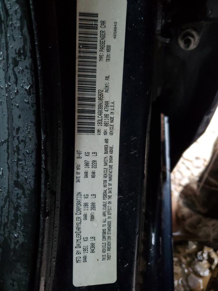 2008 Dodge Avenger Se VIN: 1B3LC46K88N105972 Lot: 59479105