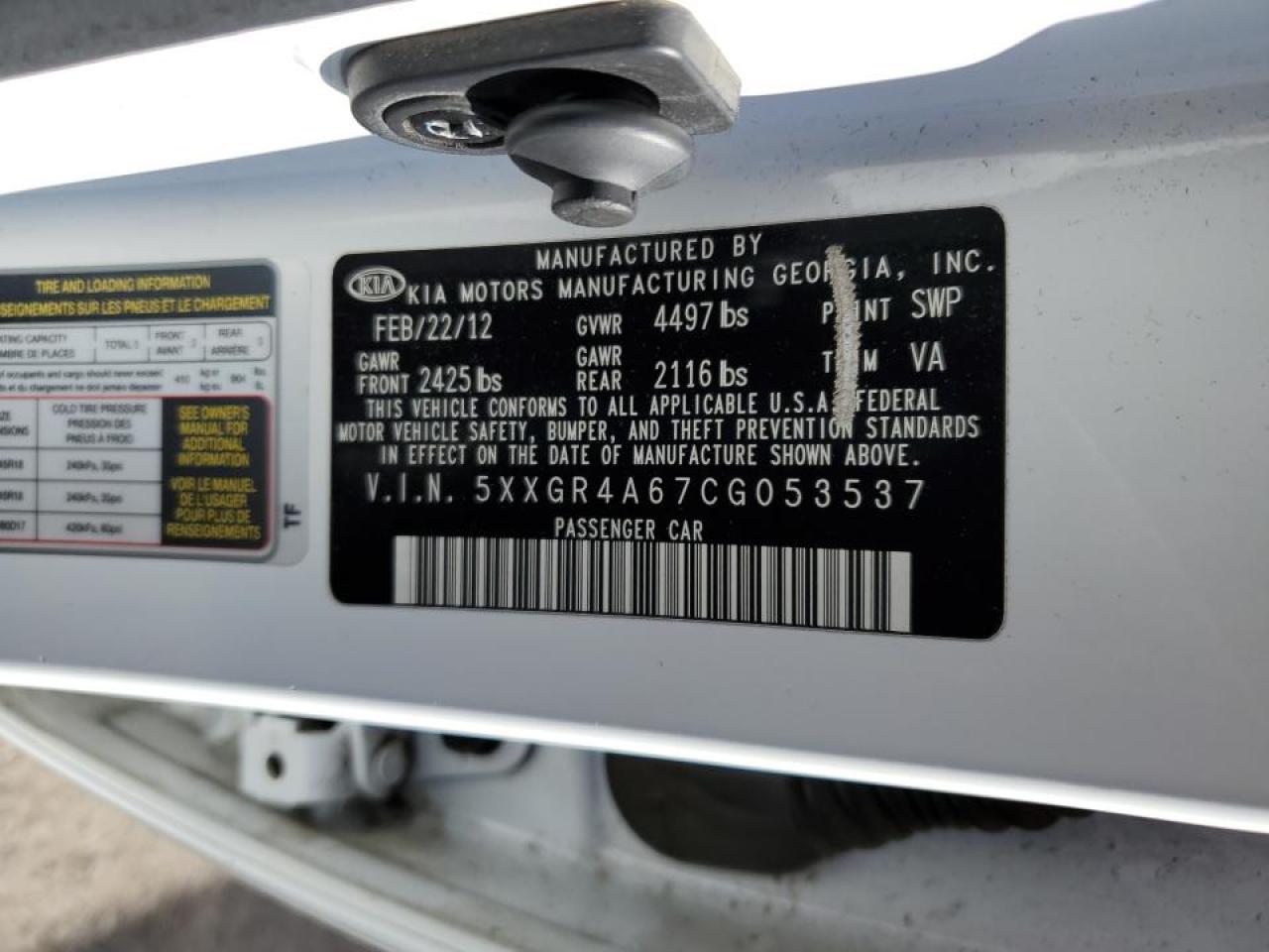 2012 Kia Optima - Image 12