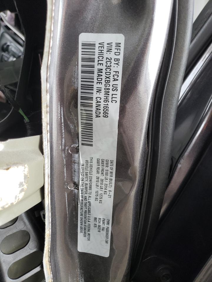 2021 Dodge Charger Sxt VIN: 2C3CDXBG8MH616569 Lot: 50163735