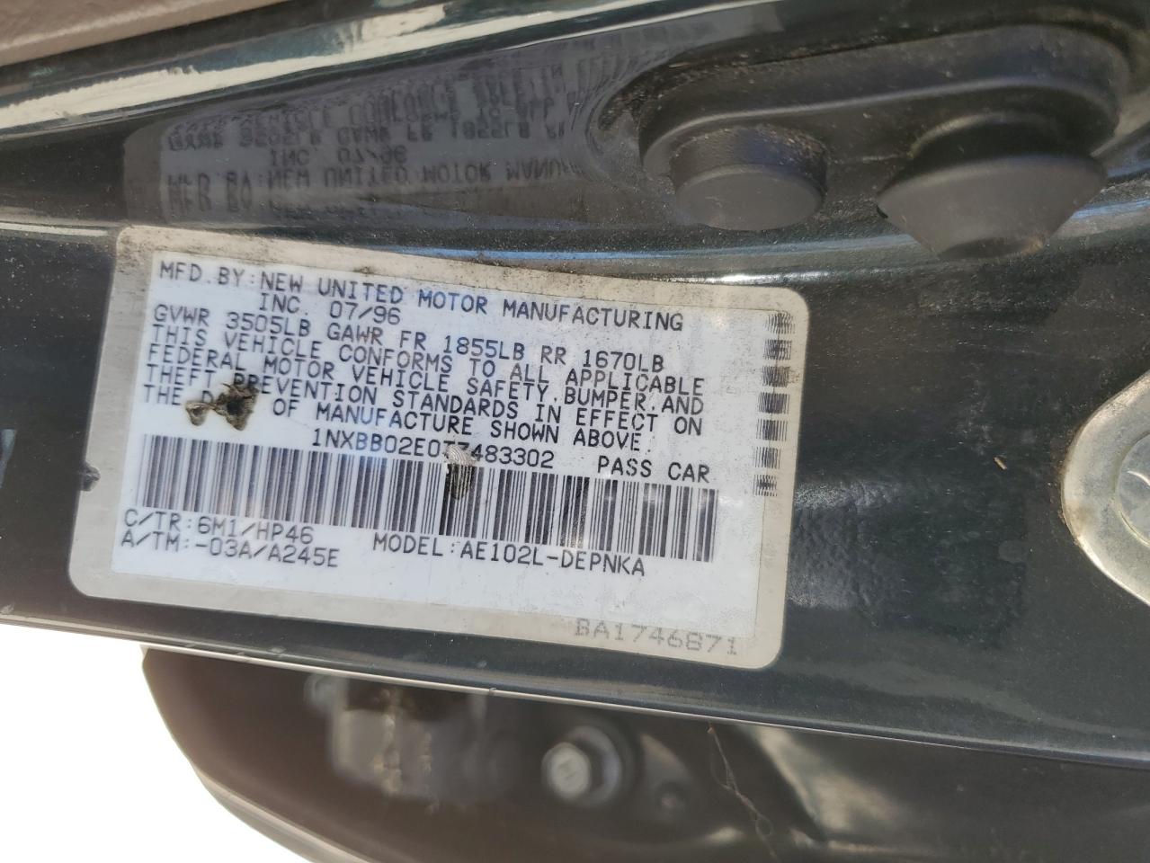 1996 Toyota Corolla - Image 12