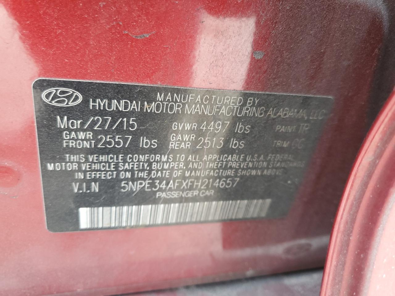 2015 Hyundai Sonata - Image 14