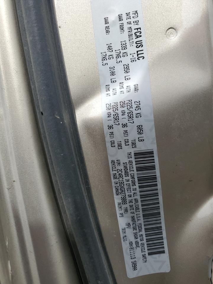 2016 Chrysler Town & Country Touring VIN: 2C4RC1BGXGR279889 Lot: 48820885