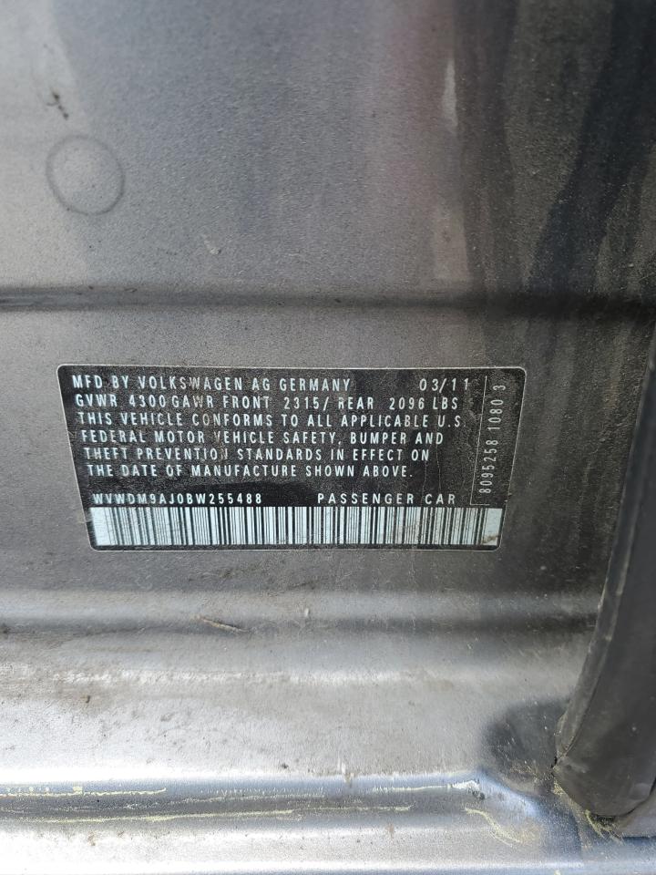2011 Volkswagen Golf VIN: WVWDM9AJ0BW255488 Lot: 51337875