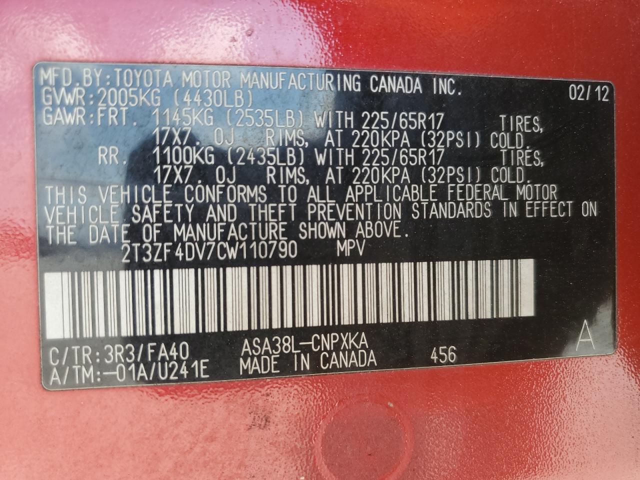 2012 Toyota RAV 4 - Image 12