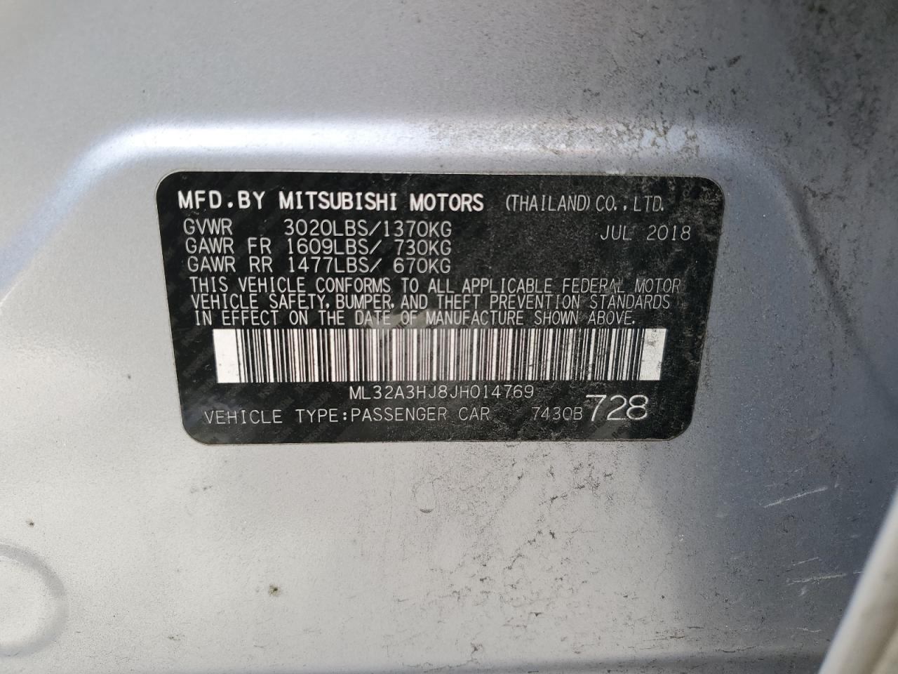 2018 Mitsubishi Mirage - Image 14