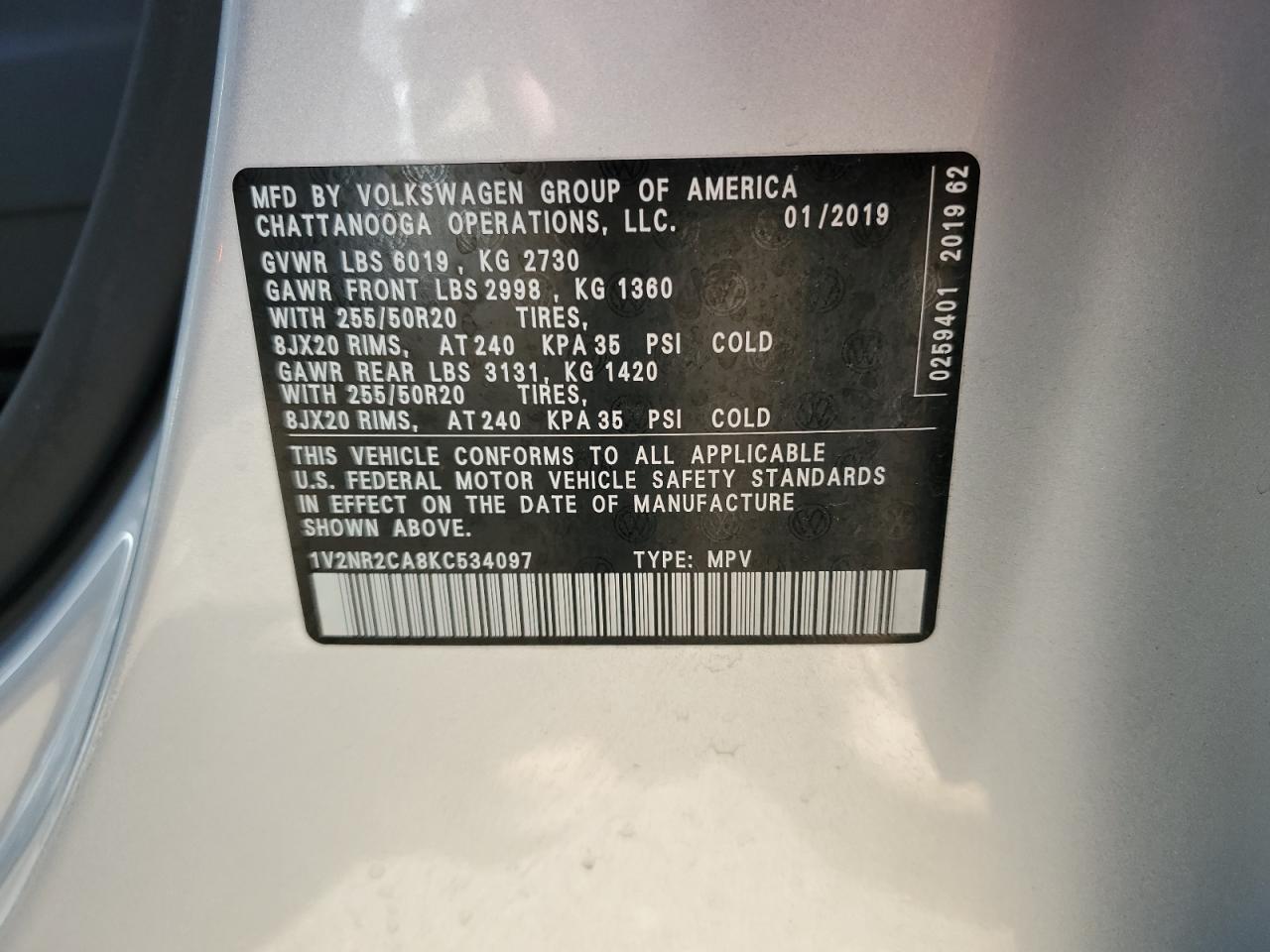 2019 Volkswagen Atlas - Image 14