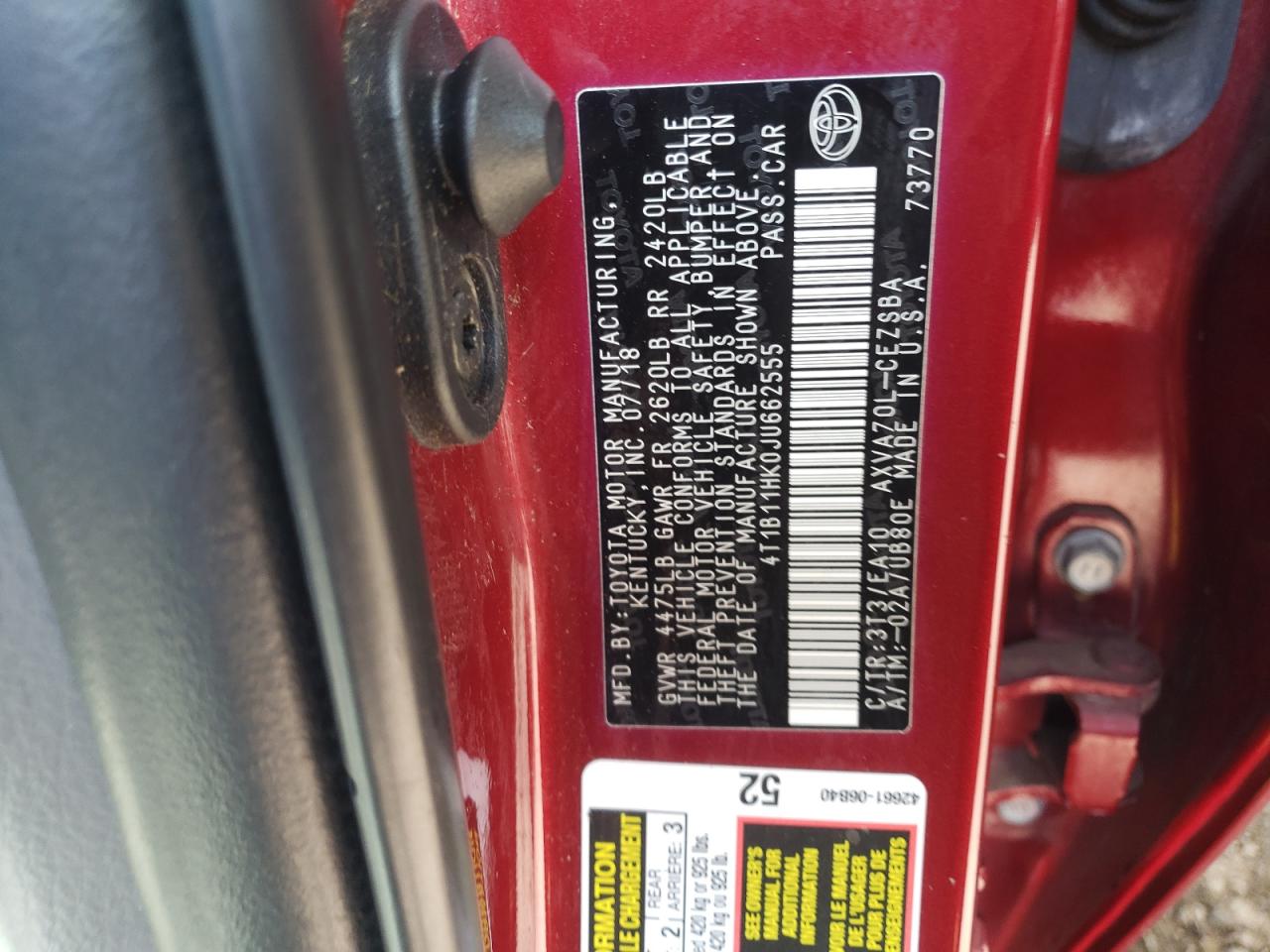 2018 Toyota Camry - Image 14