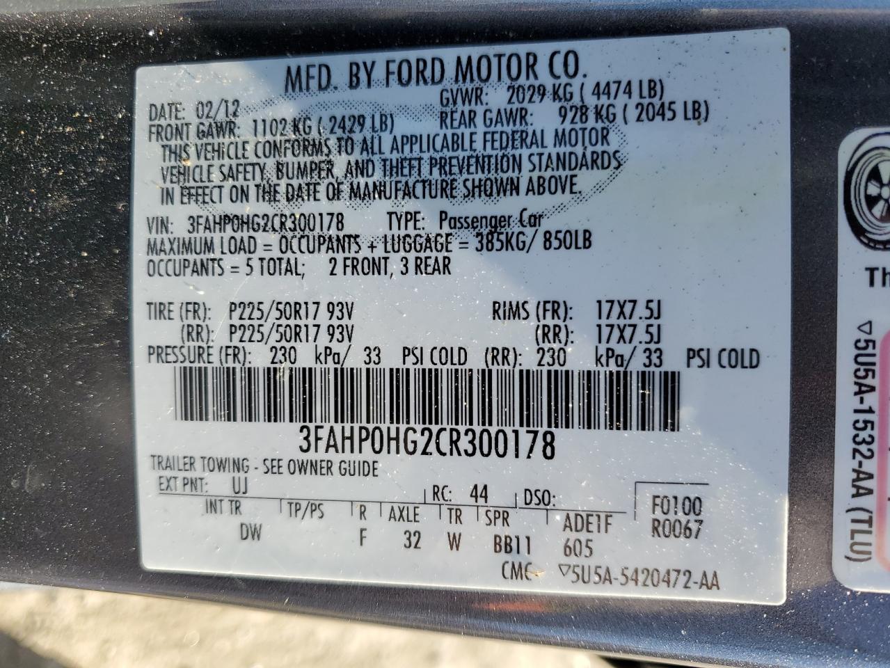 2012 Ford Fusion - Image 12