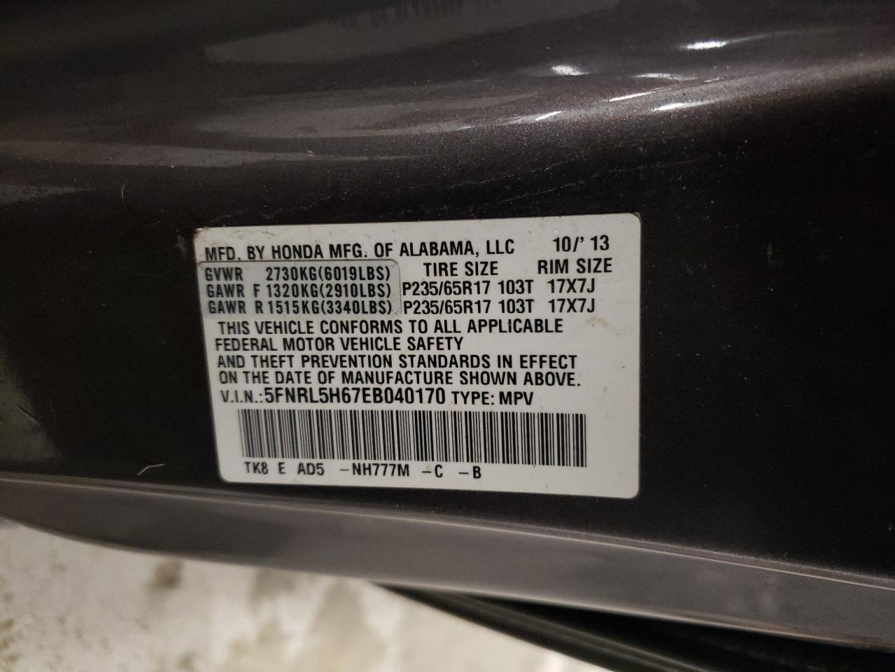 2014 Honda Odyssey - Image 14